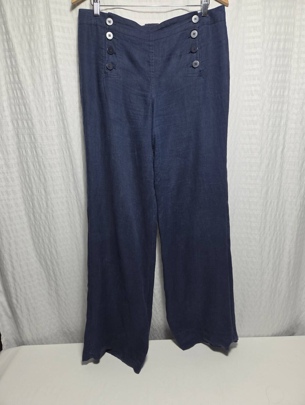 Max Studio 100% Linen Wide Leg Sailor Pants. Ladies Size 8